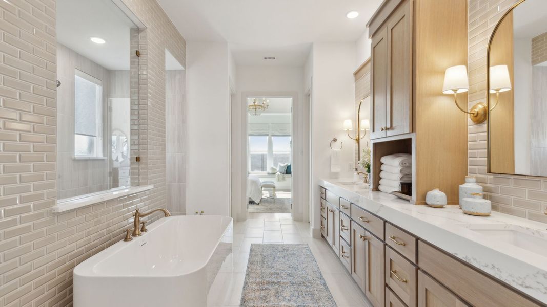 Furnished interior in a model home at Painted Tree 50' Series in McKinney (Image 38). Furnished interior in a model home at Painted Tree 50' Series in McKinney (Image 38).