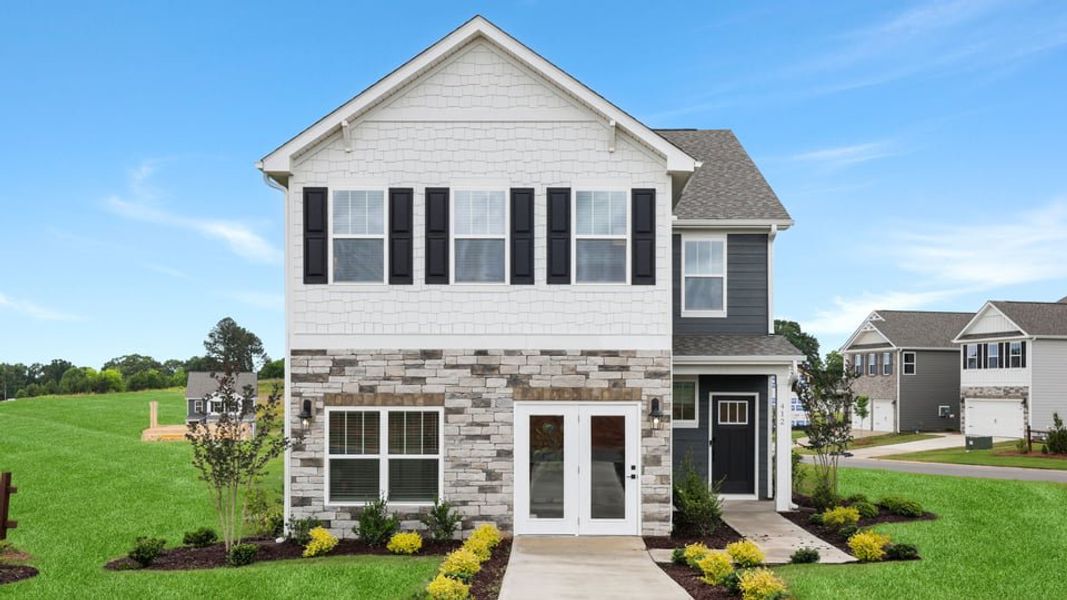 Front exterior of a home in the Sycamore Cove community, located in Woodruff, SC (Image 3).