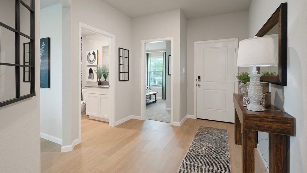 Furnished interior in a model home at Pleasant Hill in Bryan (Image 8).