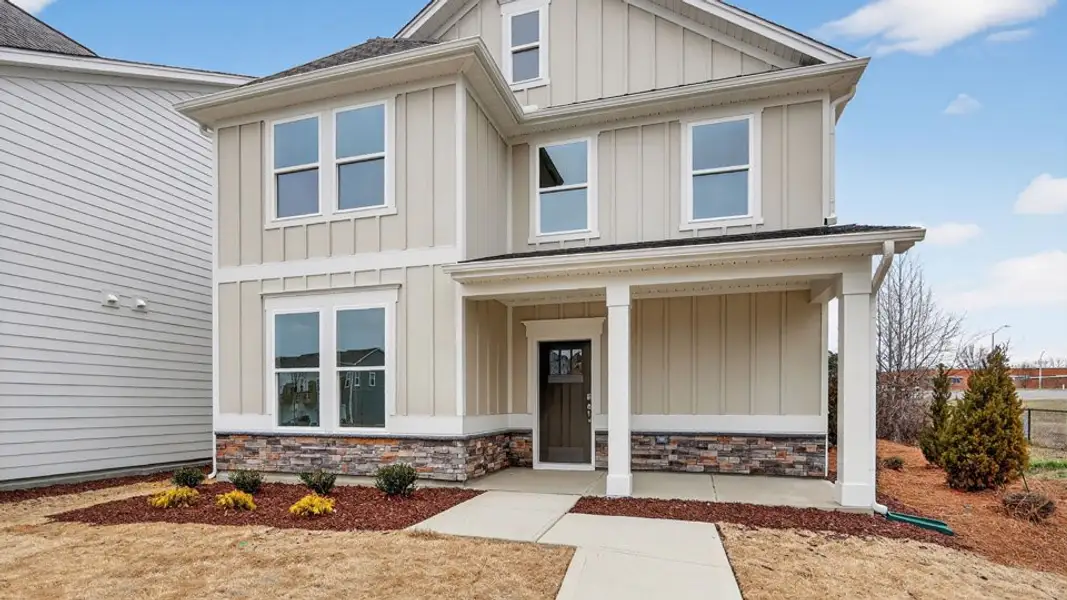 Front exterior of a home in the Madden West community, located in Fuquay Varina, NC (Image 5).