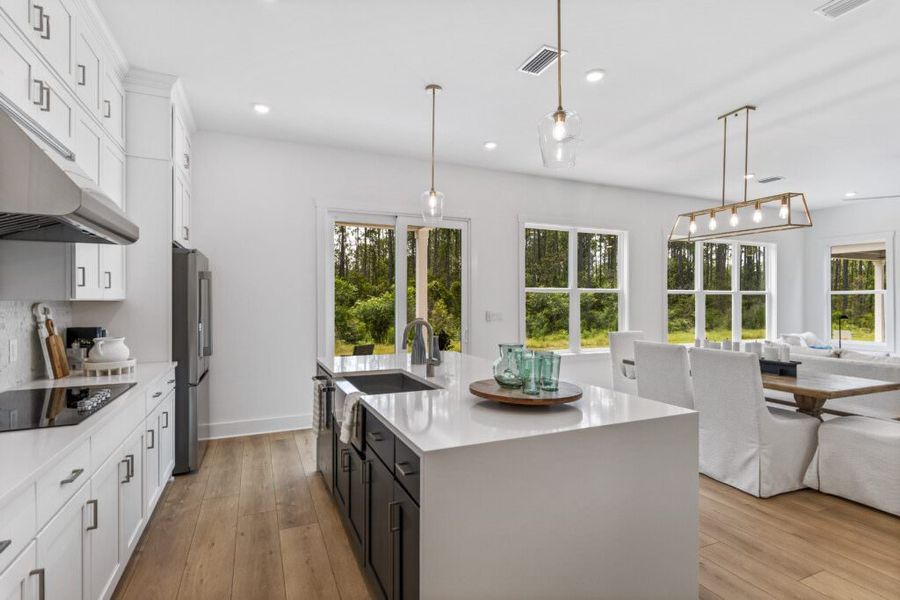 Furnished interior in a model home at Brizo in Santa Rosa Beach (Image 11).