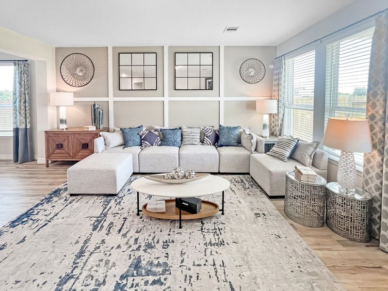Furnished interior in a model home at Trails at Woodhaven Lakes in La Marque (Image 9).
