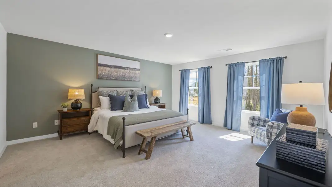 Furnished interior in a model home at Holloway Farms in Cleveland (Image 22).