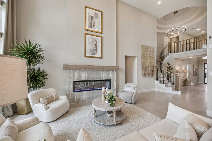 Furnished interior in a model home at The Trails - 50' in New Caney (Image 11). Furnished interior in a model home at The Trails - 50' in New Caney (Image 11).