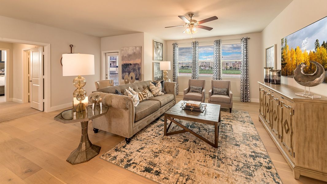 Furnished interior in a model home at Gatherings® at Twin Creeks in Allen (Image 8).