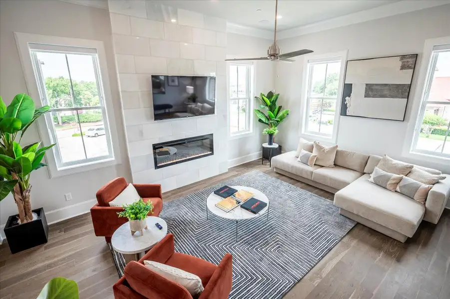 Furnished interior in a model home at Carroll Crest in Carrollton (Image 7).