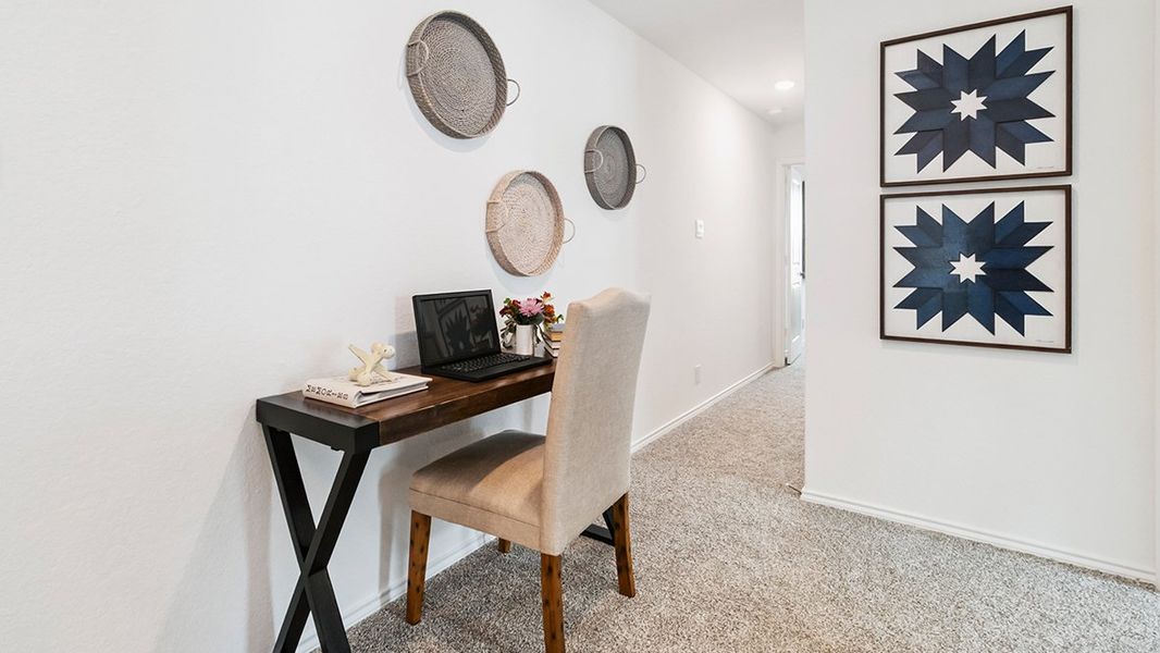 Furnished interior in a model home at Blue Ridge Ranch in San Antonio (Image 22).