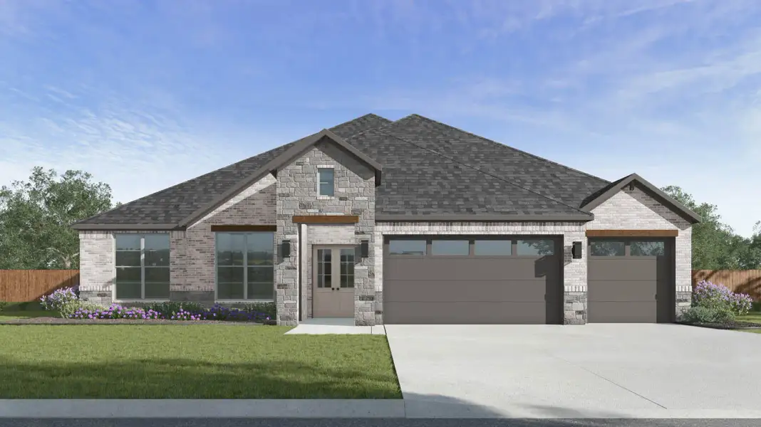 Front exterior of a home in the Friendswood Trails 90' Homesites community, located in Friendswood, TX (Image 2).
