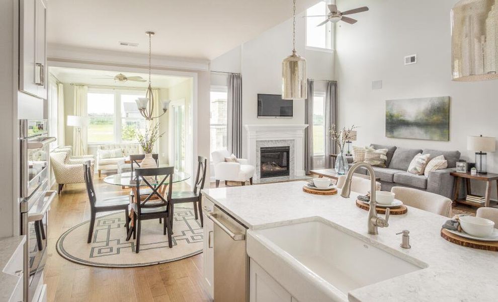 Furnished interior in a model home at Founders Club in Moore (Image 7).