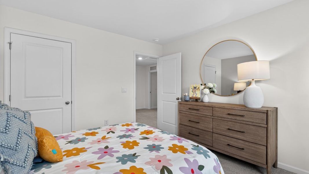 Furnished interior in a model home at The Grove at Winston Pointe in Clayton (Image 30).