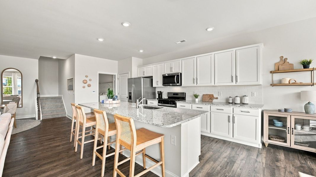 Furnished interior in a model home at West New Bern in New Bern (Image 16).