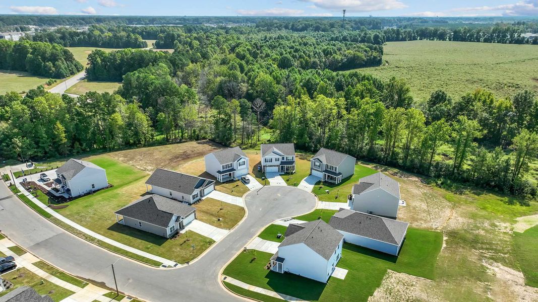 Aerial view of the Bedford Place community in Wilson, NC, showing layout and nearby surroundings (Image 13).