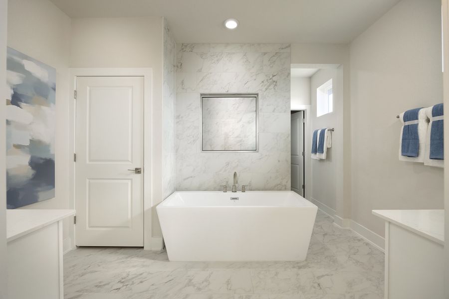 Furnished interior in a model home at Venado Crossing in Cibolo (Image 8).