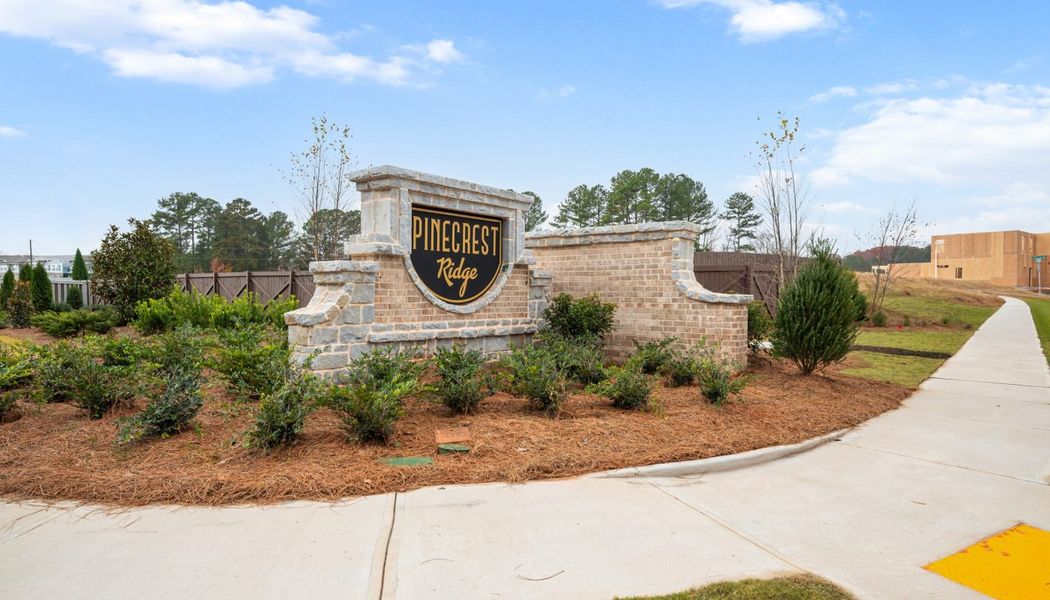 Entrance to the Pinecrest Ridge community in Dacula, GA, featuring signage and landscaping (Image 2).