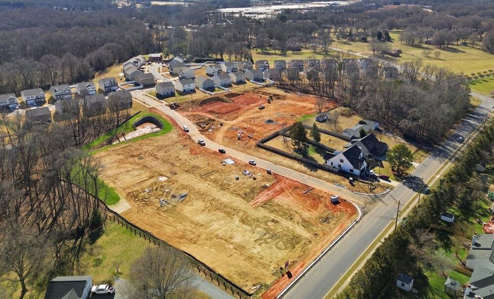 Site preparation and early development at Byrds Landing Townhomes in Charlotte, NC (Image 3).