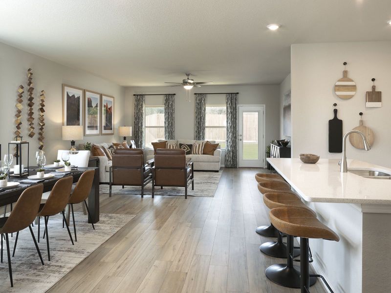Furnished interior in a model home at Lark Canyon in New Braunfels (Image 7). Furnished interior in a model home at Lark Canyon in New Braunfels (Image 7).