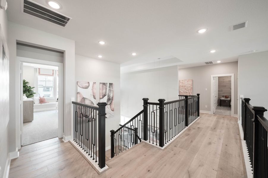 Furnished interior in a model home at Bridgeland in Cypress (Image 12).