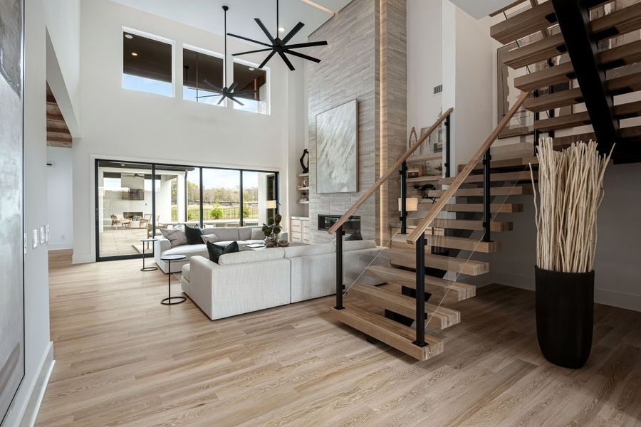 Furnished interior in a model home at Hamilton in Franklin (Image 7).