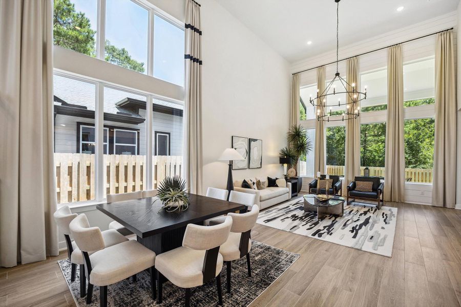 Furnished interior in a model home at ARTAVIA® - 40' in Conroe (Image 14).