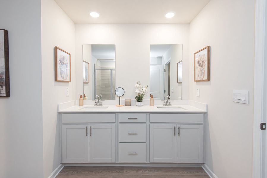 Furnished interior in a model home at Manning Mill in Adairsville (Image 11).