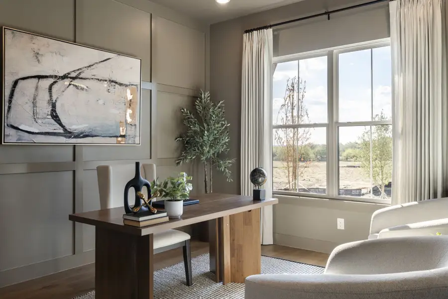 Furnished interior in a model home at Pecan Grove in Burleson (Image 4).