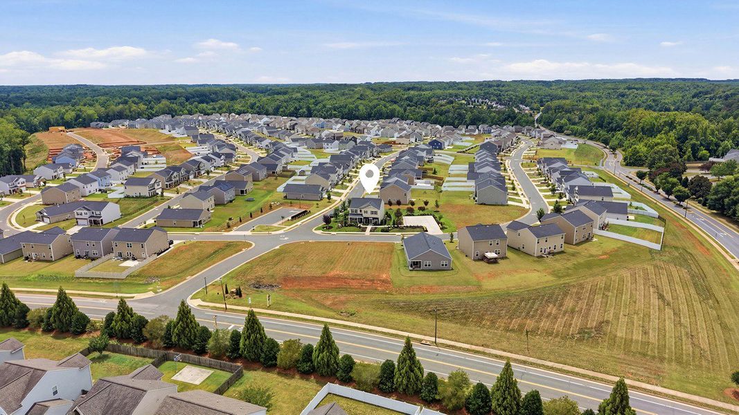 Aerial view of the Middleton community in Greensboro, NC, showing layout and nearby surroundings (Image 14).