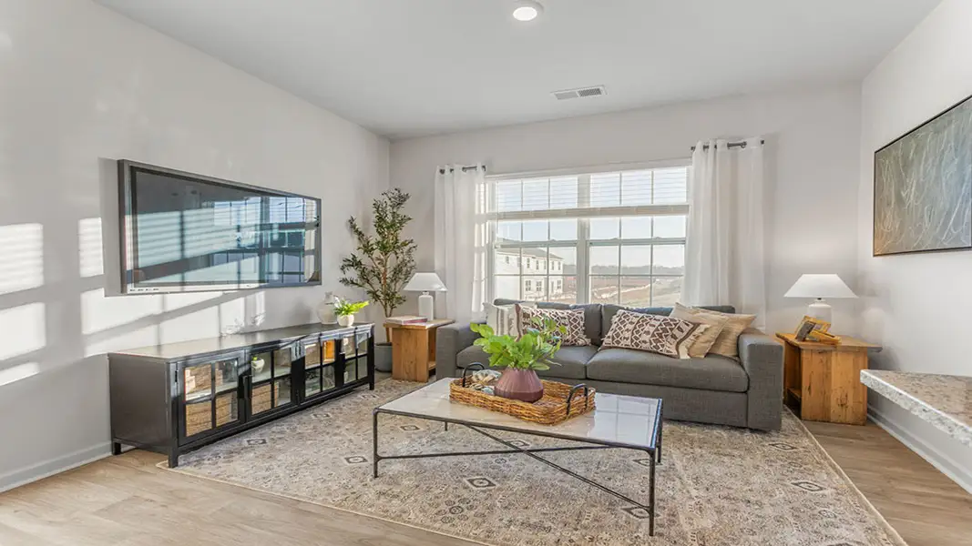 Furnished interior in a model home at The Townes at Brookhaven in Greensboro (Image 6).