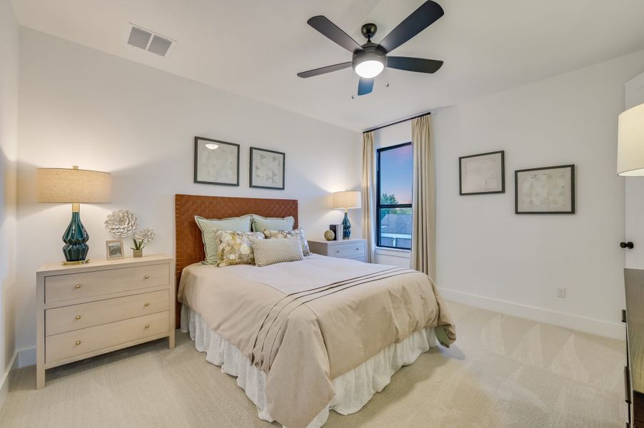 Furnished interior in a model home at Clearwater Ranch in Liberty Hill (Image 61).