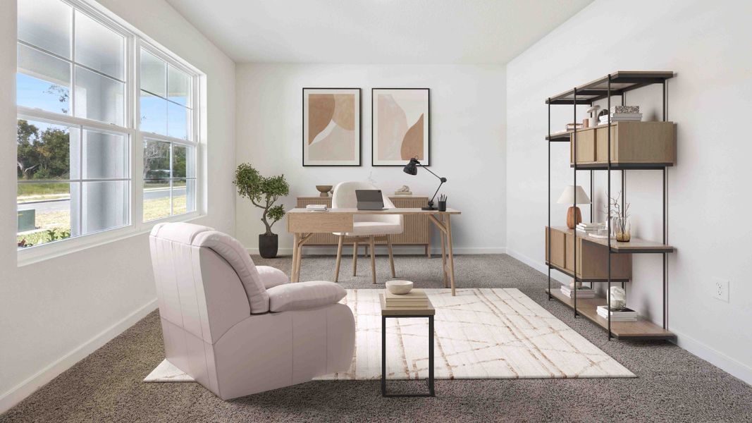 Furnished interior in a model home at Bradbury Estates in Sanford (Image 11).
