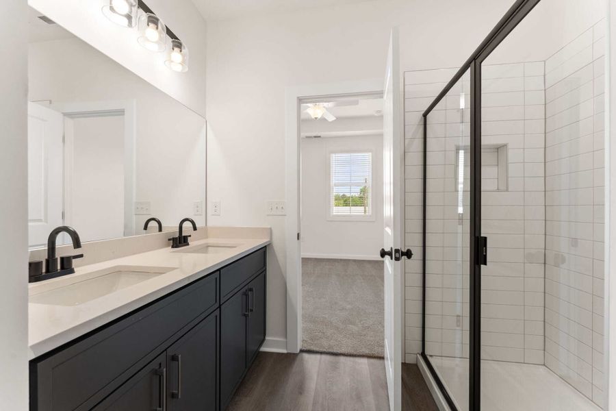 Furnished interior in a model home at Array in Atlanta (Image 30).