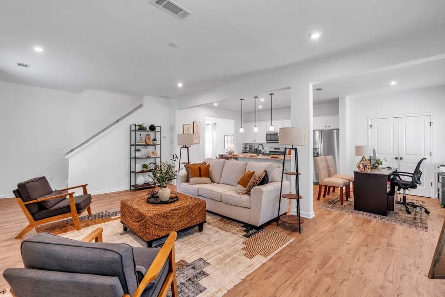 Furnished interior in a model home at The View at Groover's Lake in Lithia Springs (Image 6).