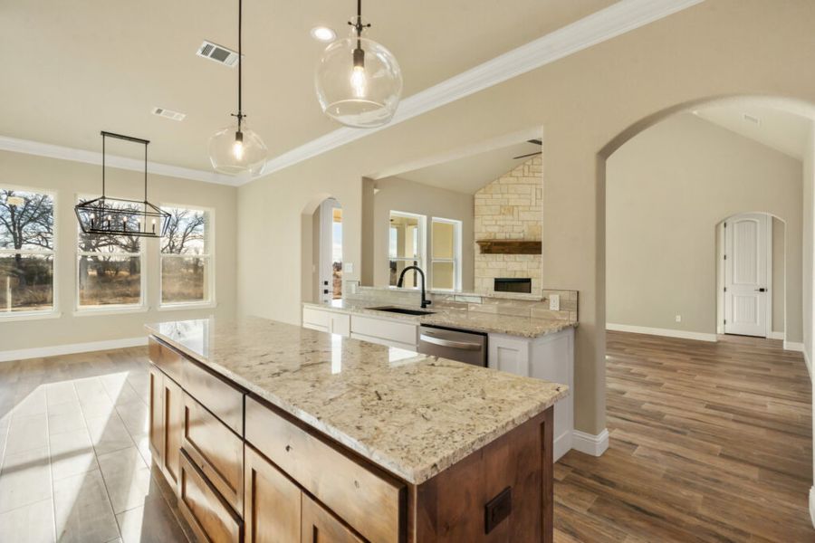 Furnished interior in a model home at Crown Valley in Weatherford (Image 5).