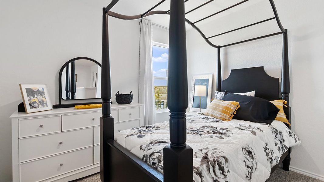 Furnished interior in a model home at Sereno Springs in Converse (Image 30).