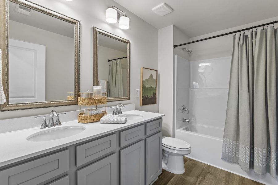 Furnished interior in a model home at South Lake Commons in Lexington (Image 29).