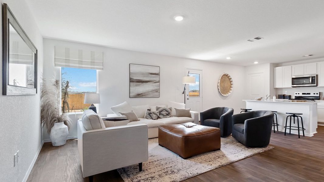 Furnished interior in a model home at Sereno Springs in Converse (Image 7).