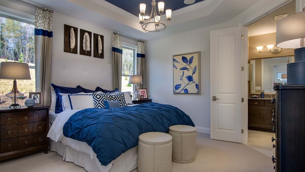 Furnished interior in a model home at The Ponds in Summerville (Image 15).