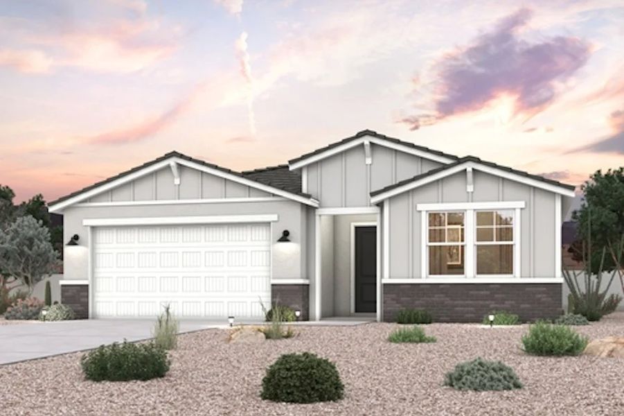Front exterior of a home in the The Foothills Collection at Rancho Vista community, located in Sun City, AZ (Image 19).