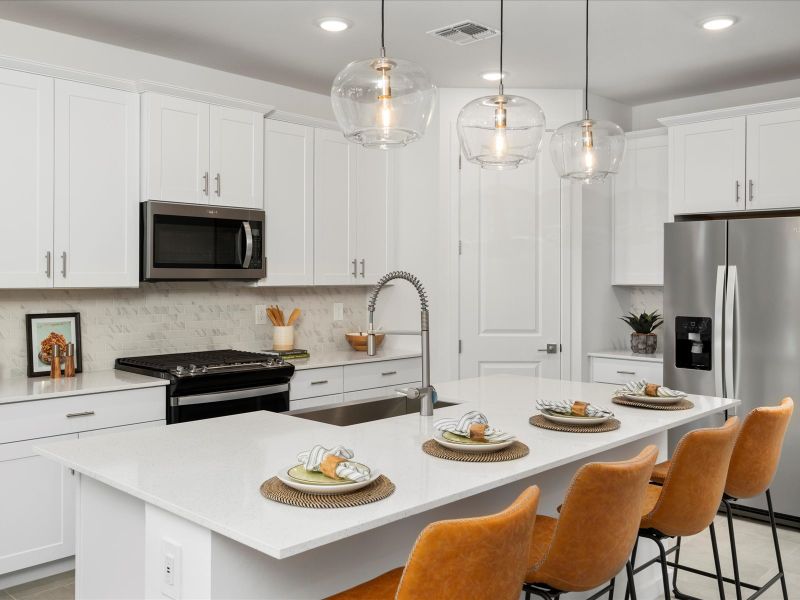 Kitchen in Jubilee Floorplan modeled at Silva Farms