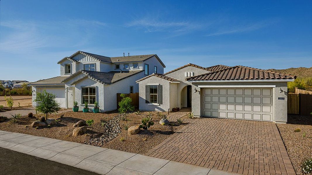 Front exterior of a home in the Ladera Trails community, located in Peoria, AZ (Image 1). Front exterior of a home in the Ladera Trails community, located in Peoria, AZ (Image 1).