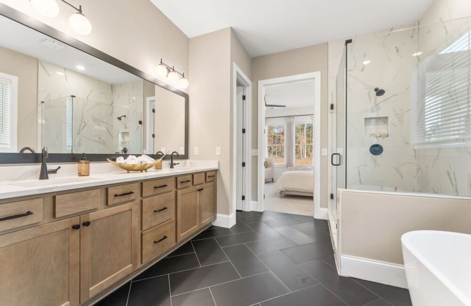 Furnished interior in a model home at The Reserve at Knollwood in Canton (Image 16).
