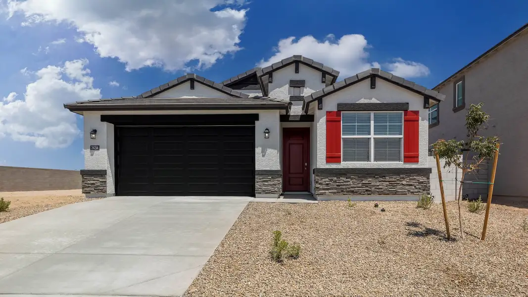 Front exterior of a home in the Apache Farms community, located in Buckeye, AZ (Image 3). Front exterior of a home in the Apache Farms community, located in Buckeye, AZ (Image 3).