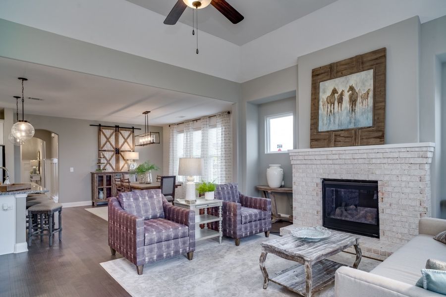 Furnished interior in a model home at Harvest Point in Spring Hill (Image 19).