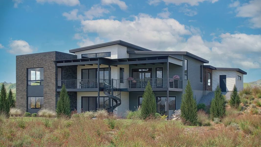Front exterior of a home in the Signature at Crystal Valley community, located in Castle Rock, CO (Image 2).