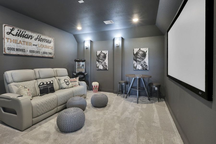 Furnished interior in a model home at Polo Ridge in Forney (Image 23).