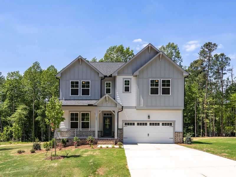 Front exterior of a home in the Rockport community, located in Wake Forest, NC (Image 8).