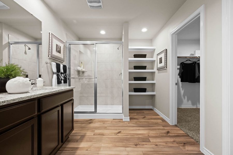 Furnished interior in a model home at Saratoga Crossing in Corpus Christi (Image 13). Furnished interior in a model home at Saratoga Crossing in Corpus Christi (Image 13).