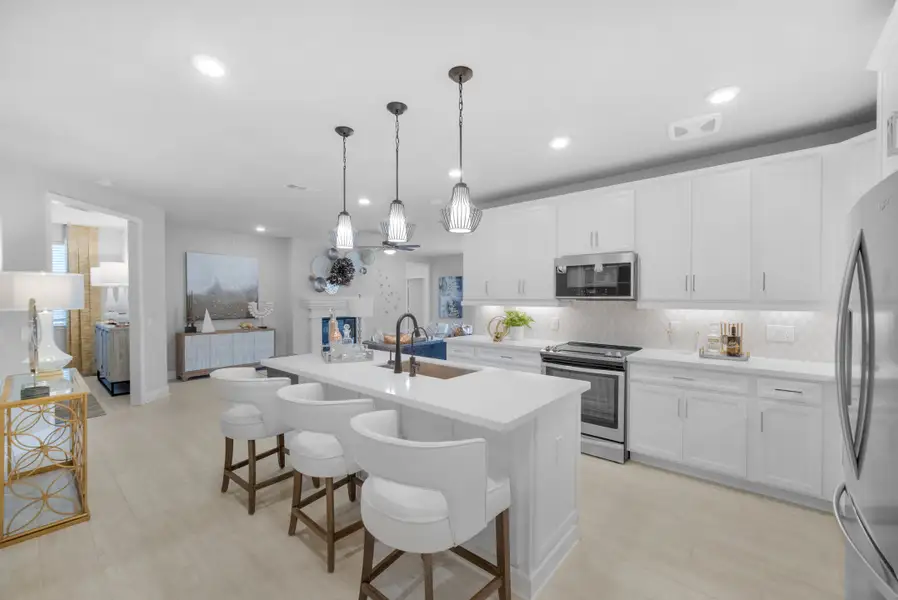 Furnished interior in a model home at Gatherings® at Westview in Houston (Image 5).