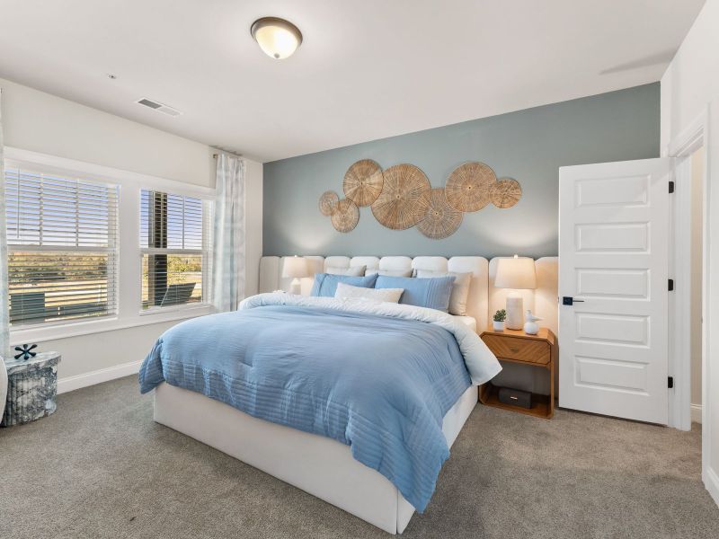 Furnished interior in a model home at Hemingway - Highland Series in Cumming (Image 21).