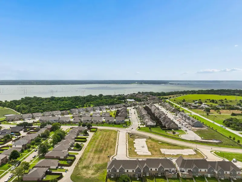 Aerial view of the Lake Park Villas community in Wylie, TX, showing layout and nearby surroundings (Image 1). Aerial view of the Lake Park Villas community in Wylie, TX, showing layout and nearby surroundings (Image 1).