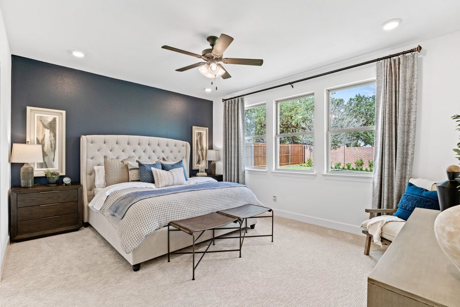 Furnished interior in a model home at Saratoga in Aubrey (Image 7).